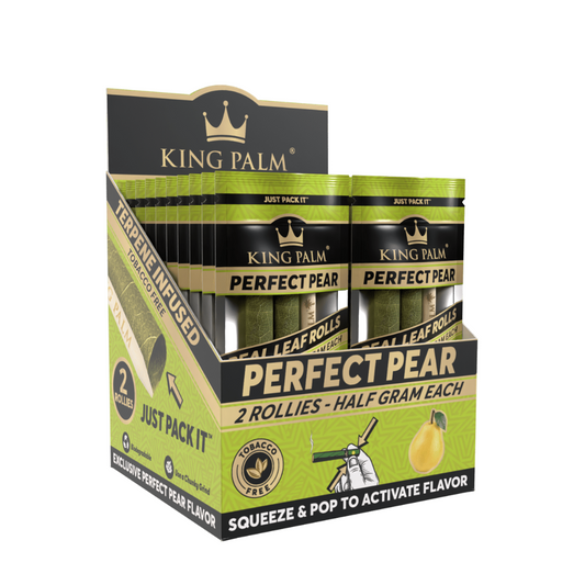 King Palm 2 Rollie Rolls  Perfect Pear  Display Box  20 Units Per Display