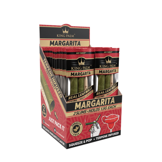 King Palm 2 Slim Rolls  Margarita  Display Box  20 Units Per Display